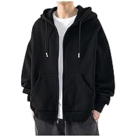 Zip Up Hoodies For Men Gym Winter Solid Color Casual Hooded Ugly Warm Sweatshirt Sports Personalized Pullover