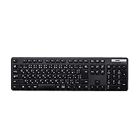 Elecom TK-FDM110TXBK USB Keyboard Wireless (Receiver Included) Membrane Thin Full Keyboard Black