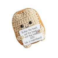 Handmade Wool Knitted Potato Dolls Encouragement Gift With Positive Energy Card Funny Pocket Hug Kids Low Emotional Gift Handmade Crafts