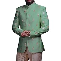 Groom Green Embroidered Jodhpuri Suits Indian Wedding Jodhpuri JO1110