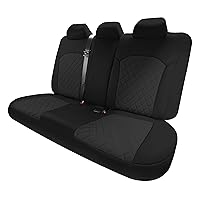 FH Group Custom Fit Neoprene Seat Covers for 2019-2024 Kia Forte with Neosupreme Water Resistant Automotive Seat Covers - Rear Set Black