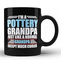 HOM Black Coffee Mug I'm a Pottery Grandpa Mug For The Cool Grandfather