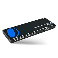 OREI 1x4 2.0 HDMI Splitter with Scaler Audio Extractor 4 Ports with Full Ultra HDCP 2.4K at 60Hz & 3D Supports EDID Control - UHDS-104A