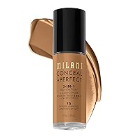 Conceal + Perfect 2-in-1 Foundation + Concealer - Spiced Almond (1 Fl. Oz.) Cruelty-Free Liquid Foundation - Cover Under-Eye Circles, Blemishes & Skin Discoloration for a Flawless Complexion