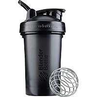 Classic V2 Shaker Bottle Perfect for Protein Shakes and Pre Workout, 20-Ounce, Black