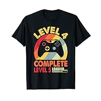 Level 4 Complete Gamer Funny 4 Years Wedding Anniversary T-Shirt