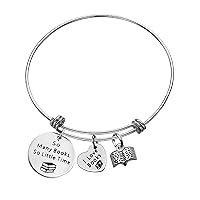 Xiahuyu Book Lover Gift Bookworm Gift I Love Books Bracelet Reading Book Club Gift Reading Lover Gift Librarian Gift Bookish Gift Reading Book Jewelry for Reader Writers Student