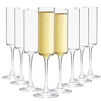 Champagne Flutes 5oz,Clear Champagne Glasses Set of 8,Classic Sparkling Glasses Prosecco Toasting Champagne Flute Glass for Home Bar,Wedding,Restaurant