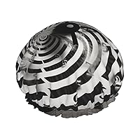 Twisted Clock Print Shower Caps Elastic Reusable Waterproof Bath Caps Double Layer Hair Cap for Women Men