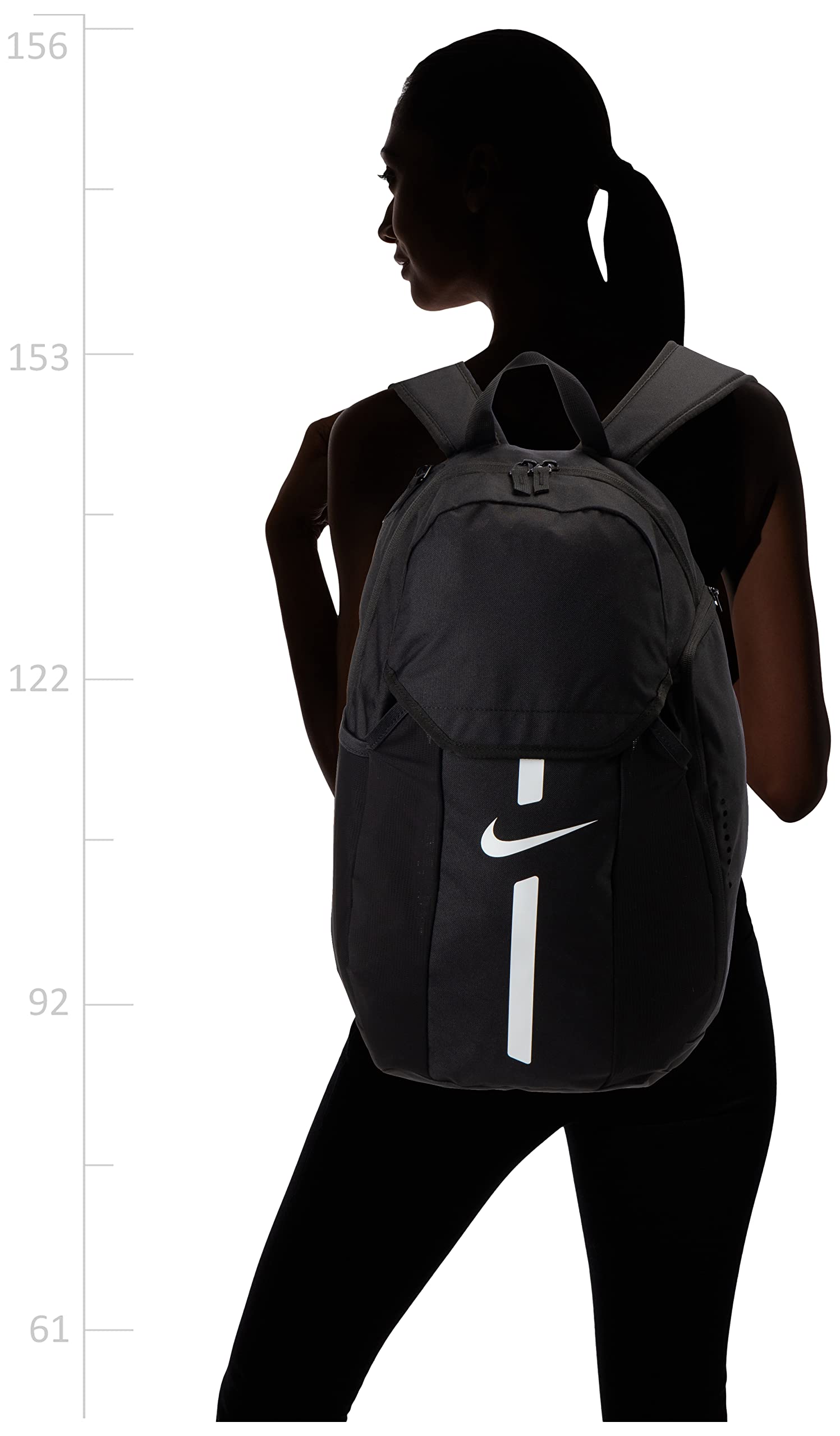 Nike DC2647 Academy Team Soccer Backpack, Black/White