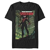 Marvel Big & Tall Classic Miles Morales Dec18 Men's Tops Short Sleeve Tee Shirt, Black, 3X-Large