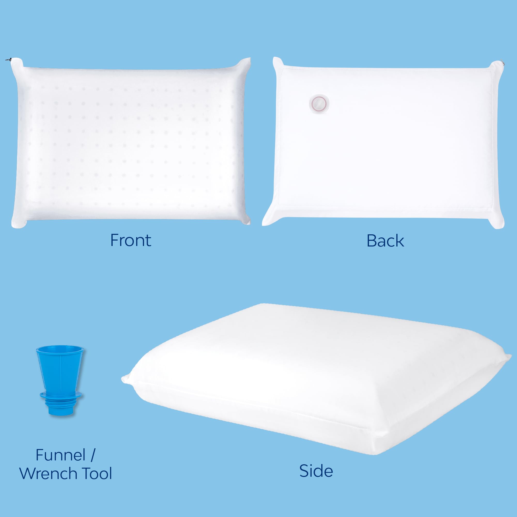 Mediflow Water Pillow Memory Foam re-Invented with Waterbase Technology - Clinically Proven to Reduce Neck Pain & Improve Sleep Quality. (Single Pack)