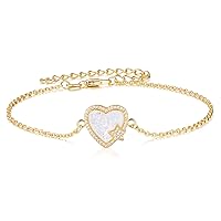 LWQQW Opal Bracelet for Women Adjustable Copper Chain Bracelets Birthday Christmas Jewelry Gift for Girls Teens Women Girlfriend Daughter