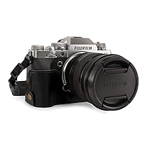MegaGear MG1923 Ever Ready Genuine Leather Camera Half Case Compatible with Fujifilm X-T4 - Black