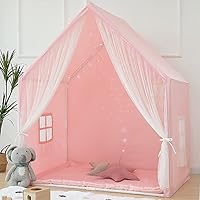 Kids Play Tent, Large Playhouse Tent for Girl, Princess Castle Play House, Play Cottage, Kids Tent Indoor Pink