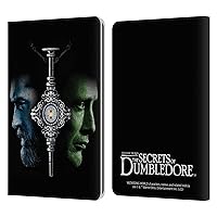 Head Case Designs Officially Licensed Fantastic Beasts: The Secrets of Dumbledore Dumbledore and Grindelwald Graphic Core Leather Book Wallet Case Cover Compatible with Kindle Paperwhite 1/2 / 3