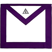 Member Council Apron - White & Purple Grosgrain