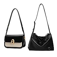 Leather Shoulder Bag For Women - Adjustable Strap Crossbody Purses For Women, Designer Handbags Satchel Bags