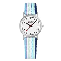 Mondaine Classic Multicoloured Textile Strap White Dial Quartz Men's Watch A658.30323.16SBP