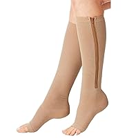 Medical Compression Socks Leg Support Stocking Zipper Men Women