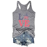 American Flag Tank Tops for Women 4th of July Air Force Flyover Flag Tank Shirts with Eagle Patriotic USA Flag Vest Shirt