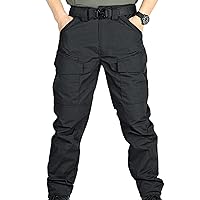 Men's Combat Cargo Pants Water-Proof Stretch Tactical Hiking Trousers Outdoor Relaxed Fit Straight Cut Work Pants