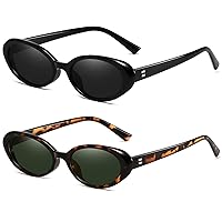 Retro Oval Sunglasses for Women Men Fashion Small Oval Sunglasses 90s Vintage Shades