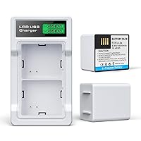 2-Packs Batteries Compatible with Arlo Pro 5S 2K, Arlo Pro 4, Pro 3, Arlo Ultra 2, Ultra Cameras VMA5400 VMC4040P VMC4060P A-4a, with LCD Dual Charger (3.85V 4800mAh)