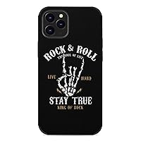 Rock&roll Protective Phone Case Slim Leather Case Shockproof Phone Cover Shell Compatible for iPhone 12Pro Max