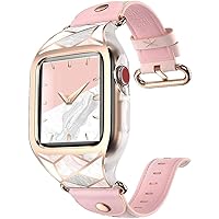 i-Blason Cosmo Luxe Case for Apple Watch Series 8/7/6/SE/5/4 [45mm/44mm/41mm/40mm], Stylish Protective Case with Adjustable Soft Strap Bands