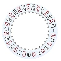Ewatchparts DATE DISC COMPATIBLE WITH VINTAGE ROLEX GMT ROULETTE 6534 6535 6537 6542 6646 WHITE/RED/BLK