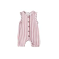 2024 Outfits for Toddler Infant Boys Girls Sleeveless Striped Prints Pullover Romper Newborn Jumpsuit Clothes