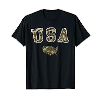 USA Patriotic American Flag Camouflage Military 4th of July T-Shirt