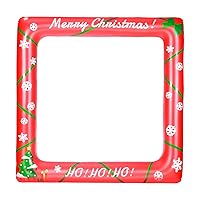 BESTOYARD Christmas Inflatable Frame Blow Up Selfie Party Props for Christmas Photo Booth Props Family Reunions Party Decoration