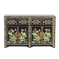 Melody Jane Dolls House Handpainted Chinese Sideboard Cabinet Fine Miniature Furniture Black
