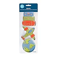 International 5216 Travel Suitcase, Airplane and Globe Cookie Cutters 3-Piece Set