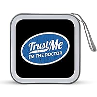 Trust Me Im The Doctor Small CD Case Wallet 40 Capacity Portable DVD Holder Organizer Box for Car Home Office Travel