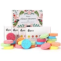 Shower Steamers, 24PCS Sharing Pack Aromatherapy Shower Steamers, Vaporizing Shower Bombs with Organic Essential Oils Enjoy Home Spa, Shower Steamers for Women & Men - 4 Boxes