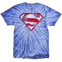 Popfunk Classic Superman Distressed Logo S Shield Black T Shirt & Stickers