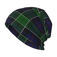 Unisex Beanie Hat Old Scotsman Clan MacDowall Tartan Plaid Warm Slouchy Knit Hat Headwear Gift for Adult