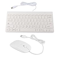 plplaaoo Keyboard and Mouse Combo, Wired Keyboard and Mouse,Ultra Thin USB Wired Keyboard Optical Mouse Mice Set Combo for PC Laptop(White), Wireless Mouse and Keyboard Combo Mouse and Key Board W