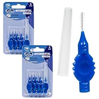 10 Pack Interdental Brushes W/Cap Toothpicks Professional Dental Hygiene Picks Travel to Go Oral Care Teeth Cleaning Braces Small 1.0mm Sanitary Remove Plaque Food Between Teeth Dental Health Freshen