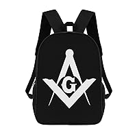Freemason Logo Square Durable Adjustable Backpack Casual Travel Hiking Laptop Bag Gift for Men & Women
