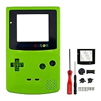 Full Housing Shell Case Cover Replacement for Nintendo GBC Gameboy Color Console - Color Green