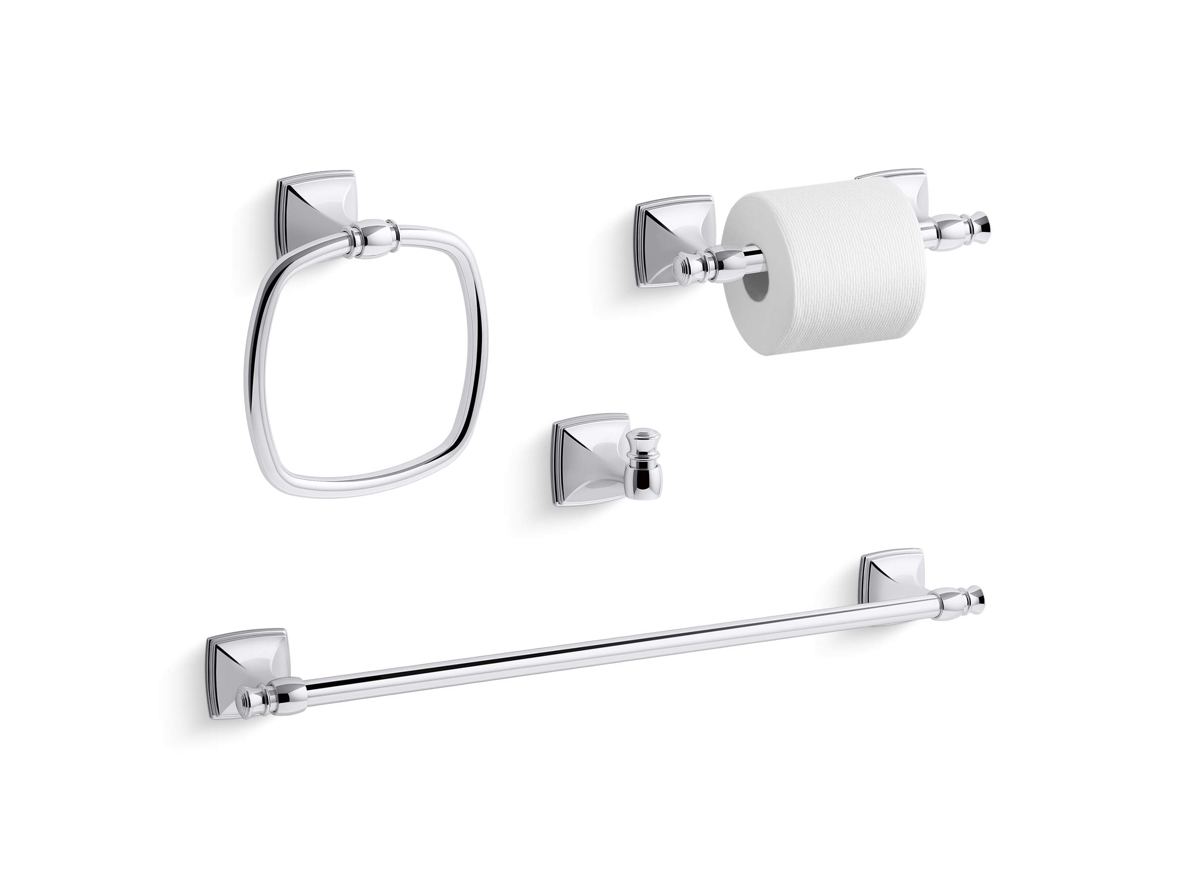 Kohler K-26542-CP Grand Toilet Paper Holder, Polished Chrome