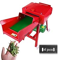 Lawn Mowers 800kg/h hay Cutter Machine Electric hay Cutter Silage Machine Grass Cutter for Chaff,Corn Straw,Grass,Wheat Straw with 4 Blades (110V/60HZ, red Color)