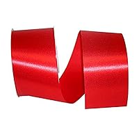 Reliant Ribbon Satin Supreme Ribbon, 2-1/2 Inch X 50 Yards, Red