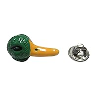 Colored Mallard Duck Head Lapel Pin