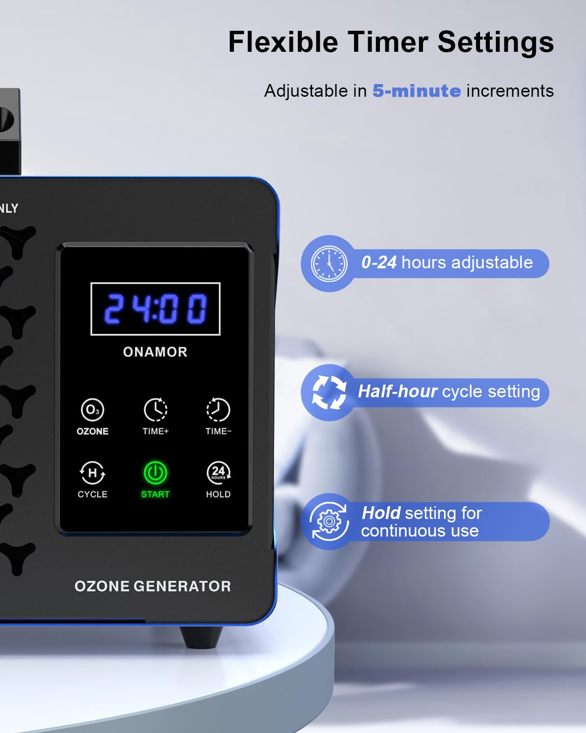 Bundle | Ozone Generator 15000mg/h and Digital Ozone Generator 30000mg/h - Ozone Machine Ionizer & O3 Deodorizer for Home, Smoke, and Pet Room. (Eliminating Odor Areas up to 2000-4000 Square Feet)