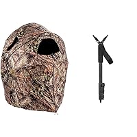 Ameristep Tent Chair Blind | 1-Person Hunting Blind in Mossy Oak Break-Up Country & Allen Company Monopod Turkey Hunting Shooting Stick - Adjustable Rifle Rest - Shooting Sticks